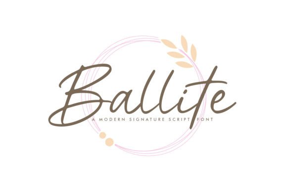 Ballite: A Modern Script Font for Editorial Design
