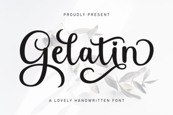 Gelatin: A Modern Script Font for Editorial Design