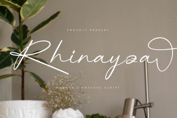 Rhinayza: Modern Script Font for Editorial Design